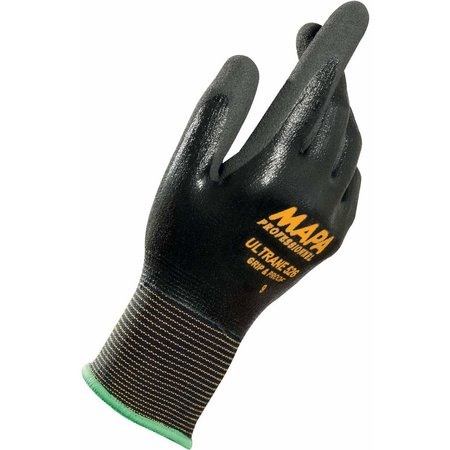 MAPA Ultrane 526 Grip & Proof Nitrile Fully Coated Gloves, Lt Weight, Size 8 526418